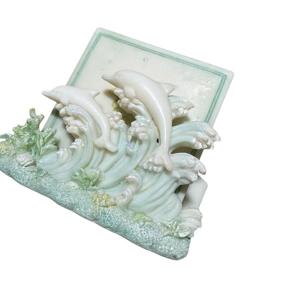 Dolphin Coaster Set Vintage Decor Coastal - Picture 3 of 9